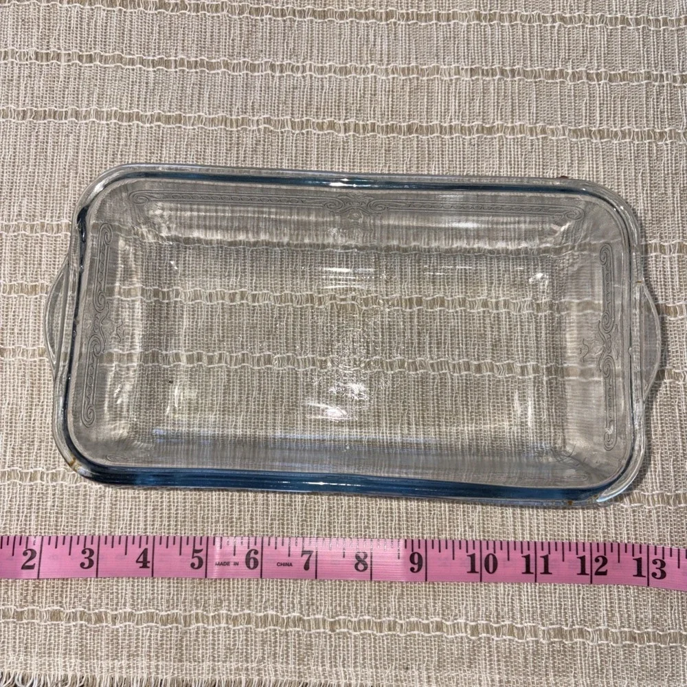 FIRE KING Sapphire Blue Philbe Refrigerator Box Loaf Pan Dish